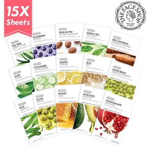 buy The Face Shop Real Nature Grind Face Masks Combo, 15 Pc