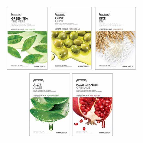 buy The Face Shop Real Nature Brightening Masksheets Combo, Pack of 5