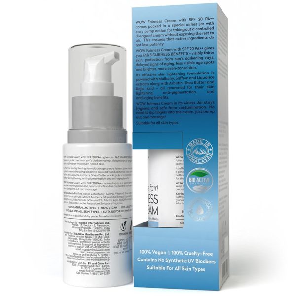 WOW Skin Science Fairness Cream with SPF 20 PA++, Super Saver Pack of 100ml - Image 3