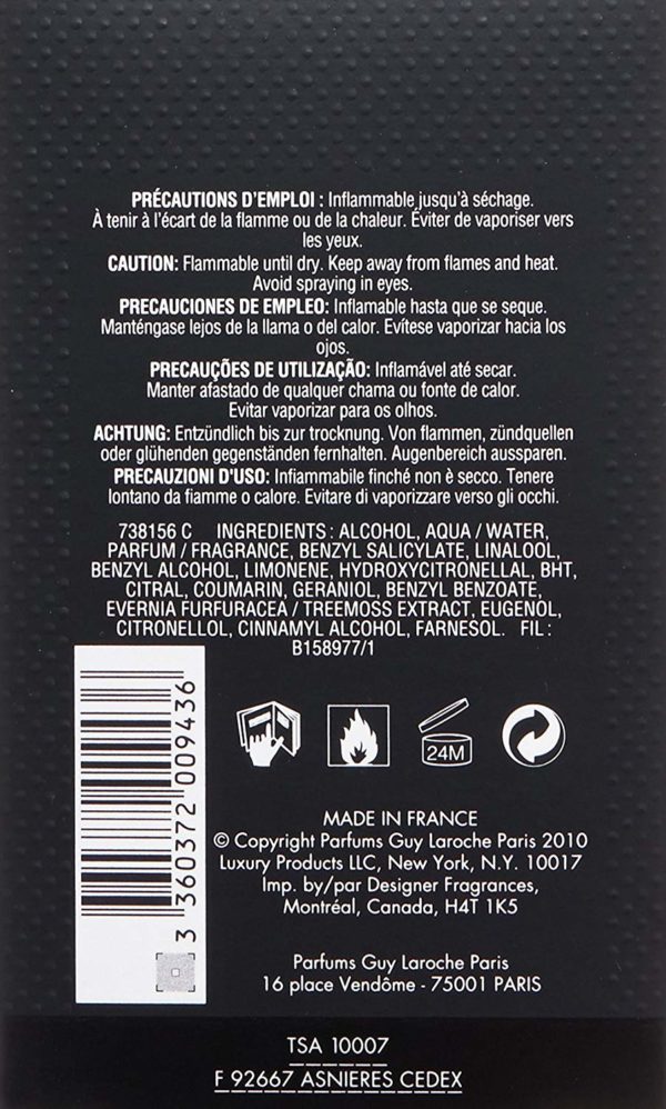 Guy Laroche Drakkar Noir EDT for Men, 100ml - Image 3