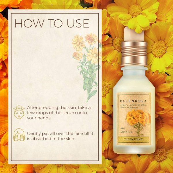 The Face Shop Calendula Essential Moisture Serum (40 Ml) - Image 2